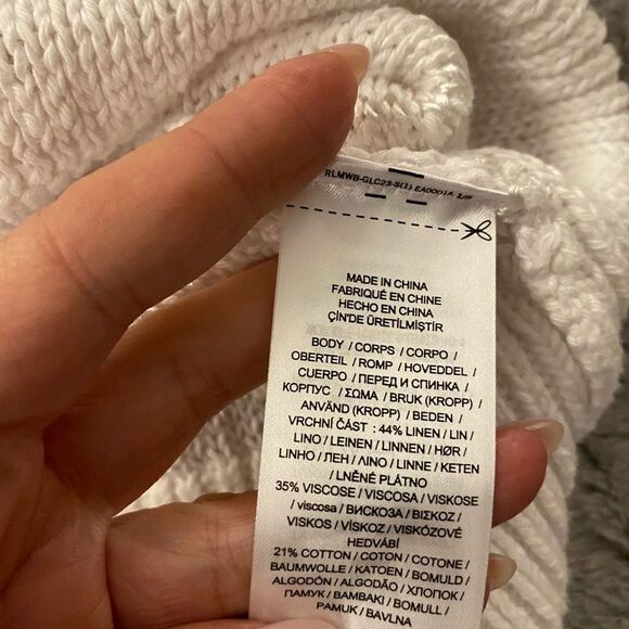 Ralph Lauren black label white fringe cardigan, L - Picture 12 of 12